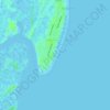 Mapa topográfico Savannah Beach, altitud, relieve
