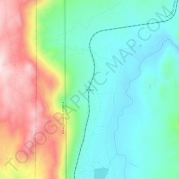 Mapa topográfico Scotts, altitud, relieve