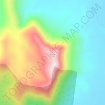 Mapa topográfico Mount Millar, altitud, relieve