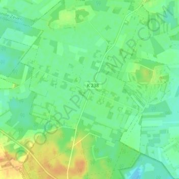 Mapa topográfico Borchel, altitud, relieve
