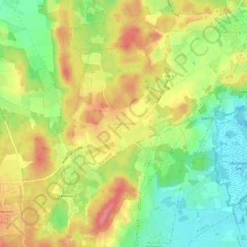 Mapa topográfico Landstetten, altitud, relieve