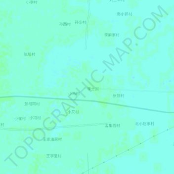Mapa topográfico 李士固西村, altitud, relieve