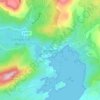 Mapa topográfico Glengarriff, altitud, relieve