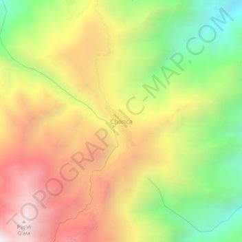 Mapa topográfico Chanca, altitud, relieve