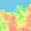 Mapa topográfico Tannée, altitud, relieve