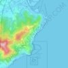 Mapa topográfico Custo, altitud, relieve