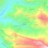 Mapa topográfico La Solana, altitud, relieve