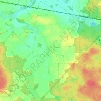 Mapa topográfico Boitze, altitud, relieve