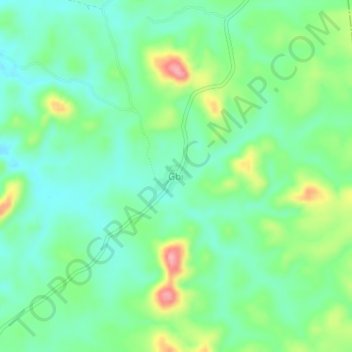 Mapa topográfico Gbi, altitud, relieve
