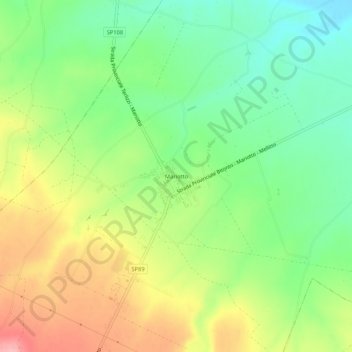 Mapa topográfico Mariotto, altitud, relieve