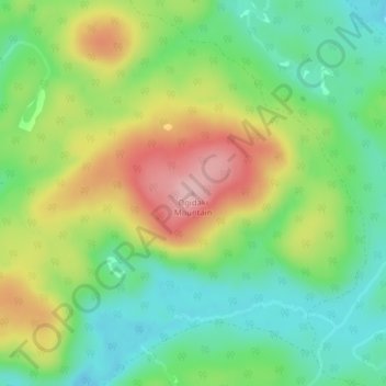 Mapa topográfico Ogidaki Mountain, altitud, relieve