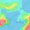 Mapa topográfico Manly Cove, altitud, relieve