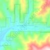 Mapa topográfico Ohio, altitud, relieve