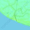 Mapa topográfico Kuakata, altitud, relieve