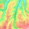 Mapa topográfico Hooley, altitud, relieve