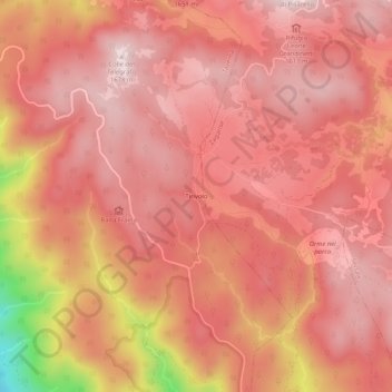 Mapa topográfico Tirivolo, altitud, relieve