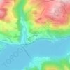 Mapa topográfico La Treille, altitud, relieve