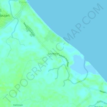 Mapa topográfico San Matias, altitud, relieve