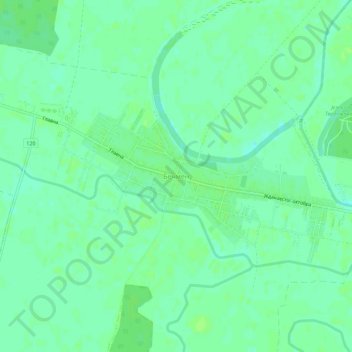 Mapa topográfico Becmen, altitud, relieve