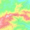 Mapa topográfico Cristales, altitud, relieve