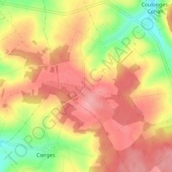 Mapa topográfico Reddy, altitud, relieve