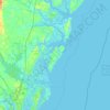 Mapa topográfico Sapelo Island, altitud, relieve