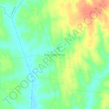 Mapa topográfico Boa Esperança, altitud, relieve