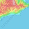 Mapa topográfico Varigotti, altitud, relieve