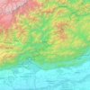 Mapa topográfico East Kameng, altitud, relieve