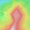 Mapa topográfico Cedar Mountain, altitud, relieve
