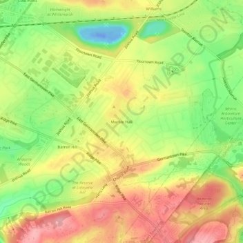 Mapa topográfico Marble Hall, altitud, relieve