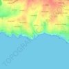 Mapa topográfico Porsac'h, altitud, relieve
