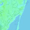 Mapa topográfico Chesapeake Heights, altitud, relieve