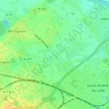 Mapa topográfico Le Corbeau, altitud, relieve