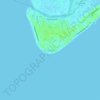 Mapa topográfico Edisto Beach, altitud, relieve