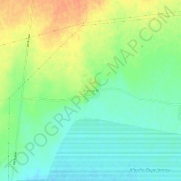 Mapa topográfico Ambarlı, altitud, relieve