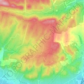 Mapa topográfico Celettes, altitud, relieve