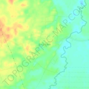 Mapa topográfico Batu Putih, altitud, relieve