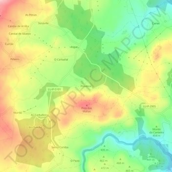 Mapa topográfico Province, altitud, relieve