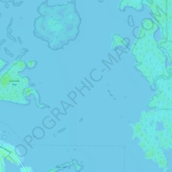 Mapa topográfico Estero Bay, altitud, relieve
