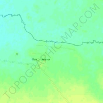 Mapa topográfico Николаевка, altitud, relieve