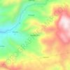 Mapa topográfico Puente Tierra, altitud, relieve