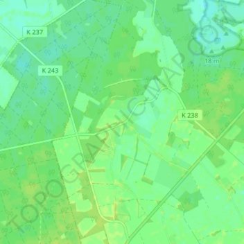Mapa topográfico Klosterholte, altitud, relieve