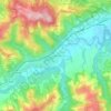 Mapa topográfico Ponte Nono, altitud, relieve