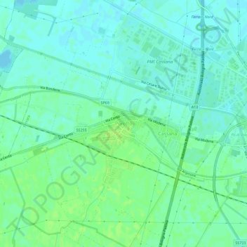 Mapa topográfico Porotto, altitud, relieve