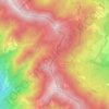 Mapa topográfico Passo delle Radici, altitud, relieve