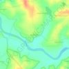 Mapa topográfico Pashupati, altitud, relieve