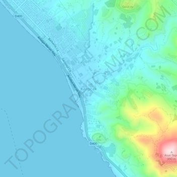 Mapa topográfico Kargıcak, altitud, relieve