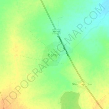 Mapa topográfico Halaharvi, altitud, relieve