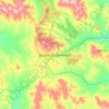 Mapa topográfico Erdenet, altitud, relieve